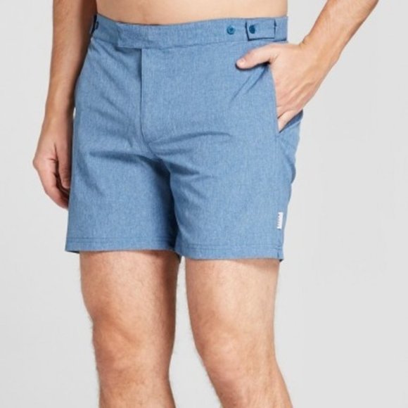 IBIZA Ocean Club Other - 6" Heather Blue Recreational Swim Trunks W38